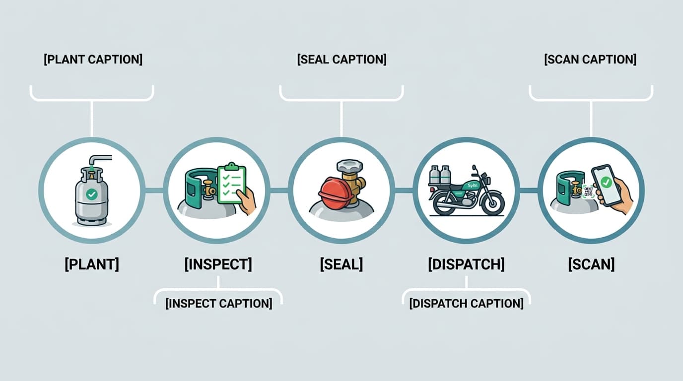 The five-step verification chain — plant to doorstep scan