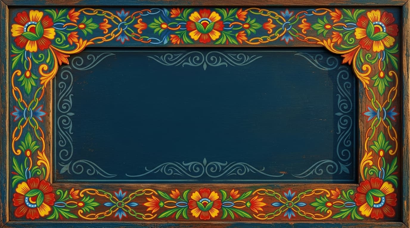 A blank truck-art nameplate panel